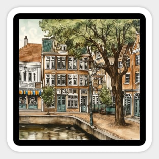 Odense city drawing Sticker